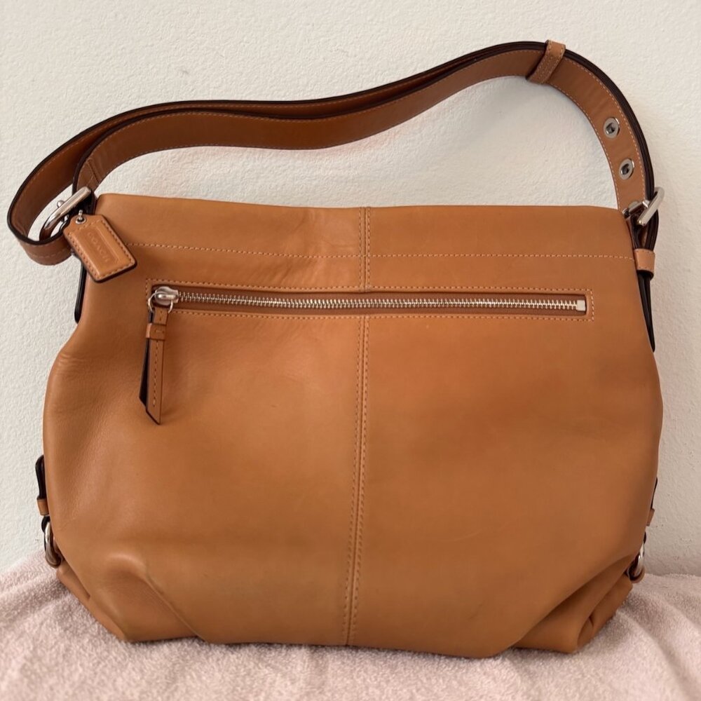 Coach Camel Leather Convertible Hobo bag F15064